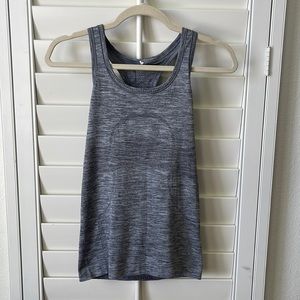 Lululemon Swiftly Tech Racerback Tank Top 2.0 in Slate/White sz 6